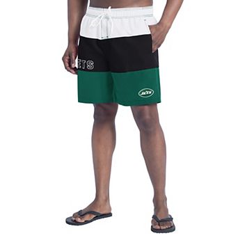 Men's G-III Sports by Carl Banks Green/Black New York Jets Sunrise Volley Swim Shorts