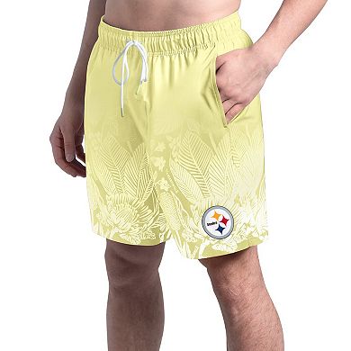 Men's Margaritaville Yellow Pittsburgh Steelers Lagoon Fiesta Swim Shorts