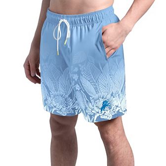Men's Margaritaville Light Blue Detroit Lions Lagoon Fiesta Swim Shorts