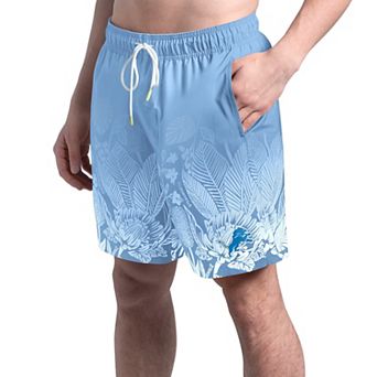 Men's Margaritaville Light Blue Detroit Lions Lagoon Fiesta Swim Shorts