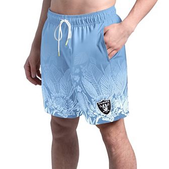 Men's Margaritaville Light Blue Las Vegas Raiders Lagoon Fiesta Swim Shorts