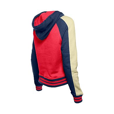 Women's New Era Red St. Louis Cardinals Cooperstown Collection Cropped Raglan Pullover Hoodie
