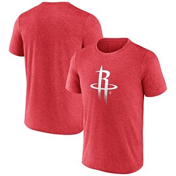 Men's Fanatics Heather Red Houston Rockets Iconic Overtime T-Shirt