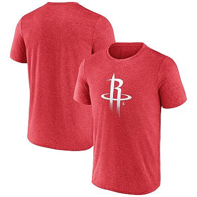 Men's Fanatics Heather Red Houston Rockets Iconic Overtime T-Shirt
