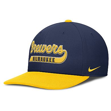 Men's Nike Navy/Gold Milwaukee Brewers Pro Performance Snapback Hat