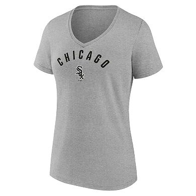 Women's Fanatics Gray Chicago White Sox V-Neck T-Shirt