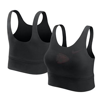 Women's Nike Black Kansas City Chiefs Performance Longline Sports Bra