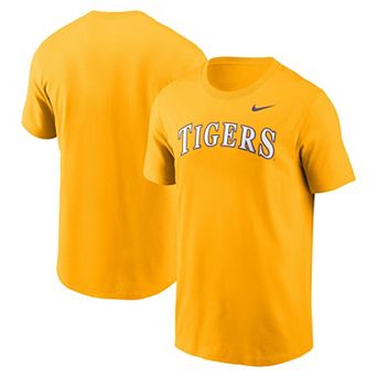 Men's Nike Gold LSU Tigers Baseball Wordmark T-Shirt