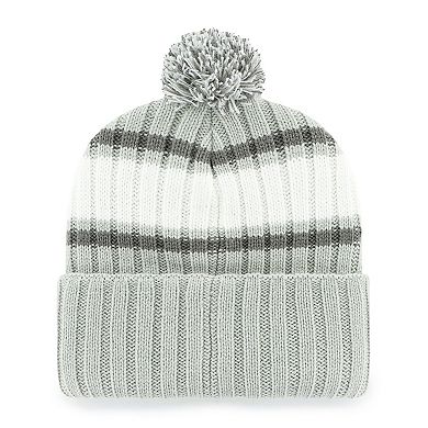 Men's '47 Gray Kansas City Chiefs Domestic Plateau Cuffed Knit Hat with Pom