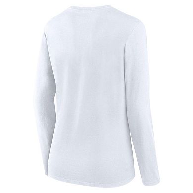 Women's Fanatics White Golden State Warriors Long Sleeve T-Shirt