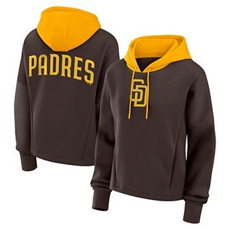 Women's Fanatics Brown San Diego Padres Oversized Legacy Favorite Spectator Pullover Hoodie
