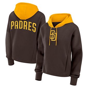 Women's Fanatics Brown San Diego Padres Oversized Legacy Favorite Spectator Pullover Hoodie
