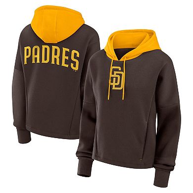 Women's Fanatics Brown San Diego Padres Oversized Legacy Favorite Spectator Pullover Hoodie