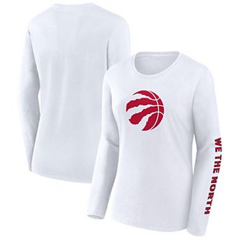 Women's Fanatics White Toronto Raptors Long Sleeve T-Shirt
