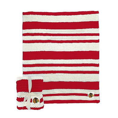 "Chicago Blackhawks 50"" x 60"" Cable-Knit Throw Blanket"