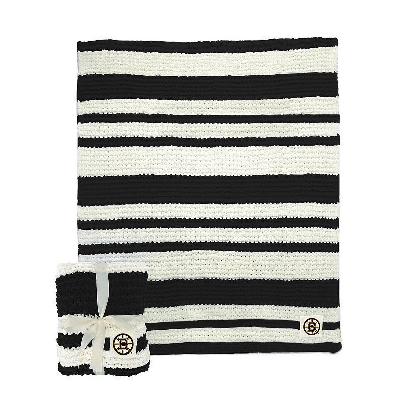 "Boston Bruins 50"" x 60"" Cable-Knit Throw Blanket", Team