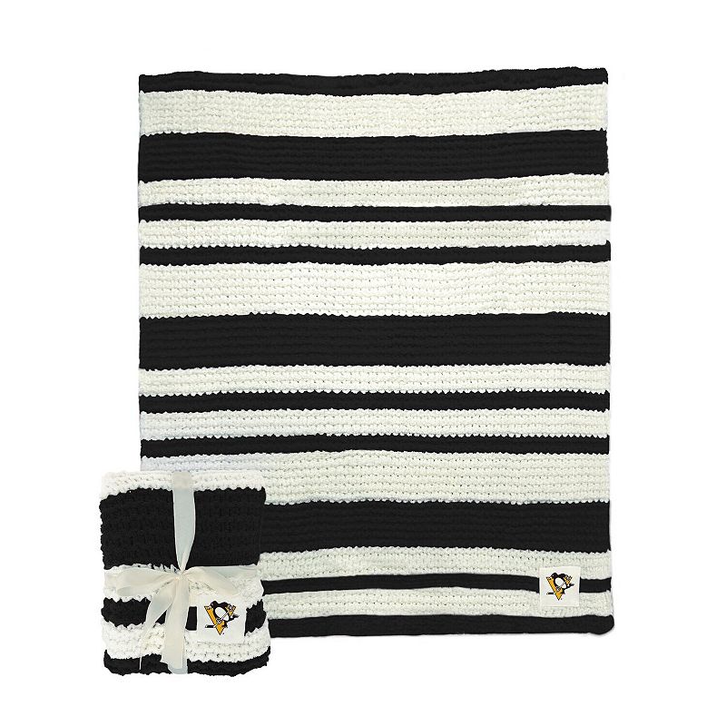 "Pittsburgh Penguins 50"" x 60"" Cable-Knit Throw Blanket", Team