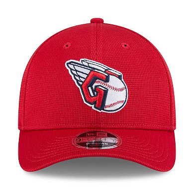 Men's New Era Red Cleveland Guardians 2025 Spring Training 9FORTY Adjustable Hat