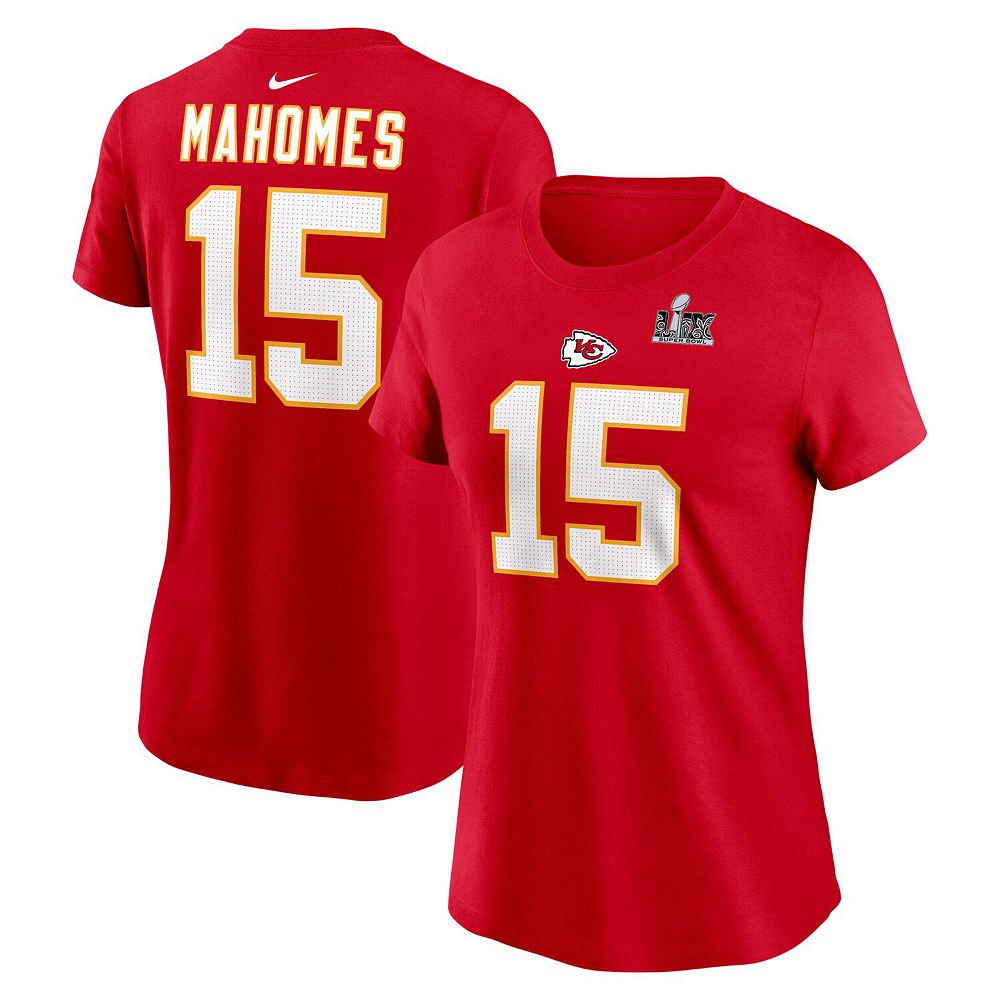 Women's Nike Patrick Mahomes Red Kansas City Chiefs Super Bowl LIX Name ...