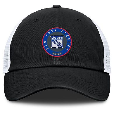 Men's Fanatics Black/Gray New York Rangers Averie Trucker Adjustable Hat