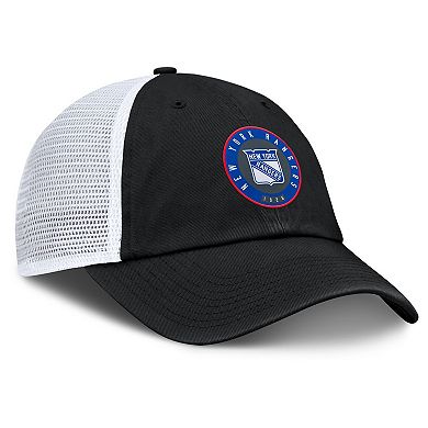 Men's Fanatics Black/Gray New York Rangers Averie Trucker Adjustable Hat