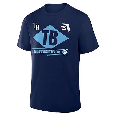 Men's Fanatics Navy Tampa Bay Rays 2025 Spring Training Grapefruit League True Icon T-Shirt
