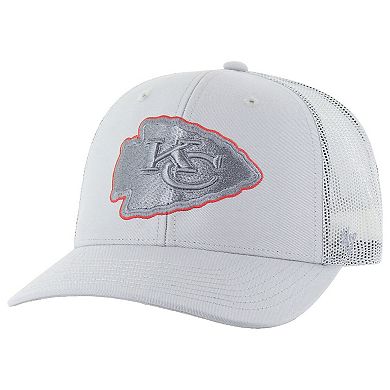 Men's '47 Gray Kansas City Chiefs Trucker Adjustable Hat