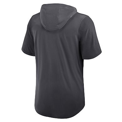 Men's Nike Anthracite Baltimore Ravens Tri-Blend Performance Hoodie T-Shirt