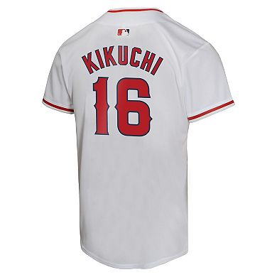 Youth Nike Yusei Kikuchi White Los Angeles Angels Home Game Player Jersey