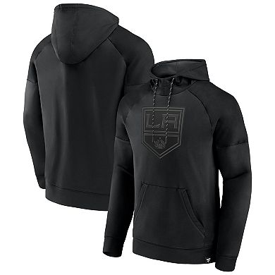 Men's Fanatics Los Angeles Kings Black Ice Defender Raglan Pullover Hoodie