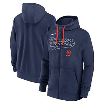Men's Nike Navy Detroit Tigers Knockout Script Full-Zip Hoodie
