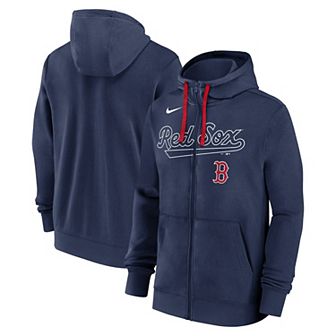Men's Nike Navy Boston Red Sox Knockout Script Full-Zip Hoodie