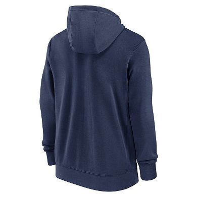 Men's Nike Navy Boston Red Sox Knockout Script Full-Zip Hoodie