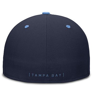 Men's Nike Navy/Light Blue Tampa Bay Rays 25th Anniversary True Primetime Two-Tone Performance Fitted Hat