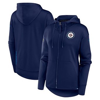 Women's Fanatics Navy Winnipeg Jets Authentic Pro Scuba Full-Zip Hoodie