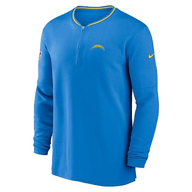 Men's Nike Powder Blue Los Angeles Chargers Coach Half-Zip Sweatshirt