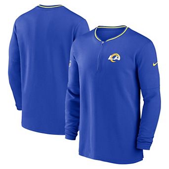 Men's Nike Royal Los Angeles Rams Coach Half-Zip Sweatshirt
