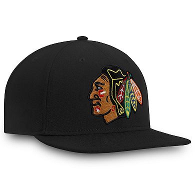 Men's Fanatics Black Chicago Blackhawks Core Fitted Hat