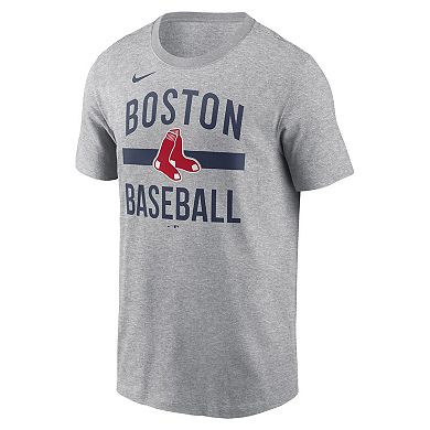 Men's Nike Heather Gray Boston Red Sox Arched T-Shirt
