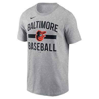 Men's Nike Heather Gray Baltimore Orioles Arched T-Shirt
