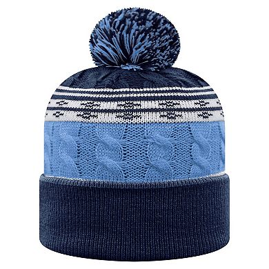 Men's Top of the World Carolina Blue North Carolina Tar Heels Altitude Cuffed Knit Hat with Pom