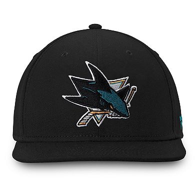 Men's Fanatics Black San Jose Sharks Core Fitted Hat