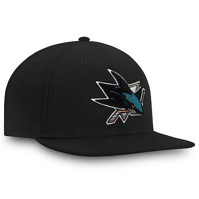 Men's Fanatics Black San Jose Sharks Core Fitted Hat
