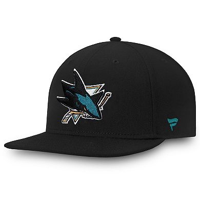 Men's Fanatics Black San Jose Sharks Core Fitted Hat