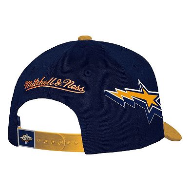 Men's Mitchell & Ness Navy/Gold Golden State Warriors AS2K Stars Pro Crown Adjustable Hat