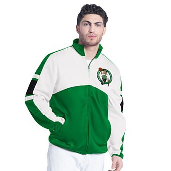 Men's G-III Sports by Carl Banks Kelly Green/White Boston Celtics Back Field Full-Zip Track Jacket