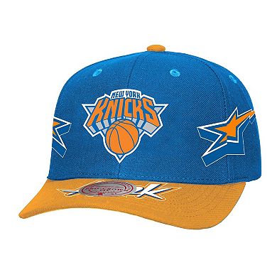 Men's Mitchell & Ness Blue/Orange New York Knicks AS2K Stars Pro Crown Adjustable Hat