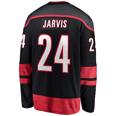 Men's Fanatics Seth Jarvis Black Carolina Hurricanes Home Breakaway Jersey