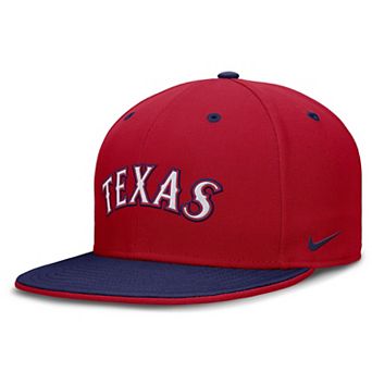 Men's Nike Red/Royal Texas Rangers True Primetime Two-Tone Performance Fitted Hat