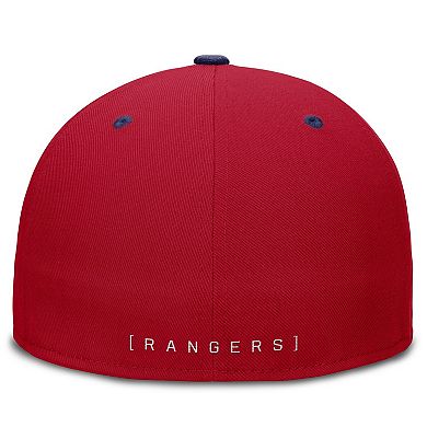 Men's Nike Red/Royal Texas Rangers True Primetime Two-Tone Performance Fitted Hat